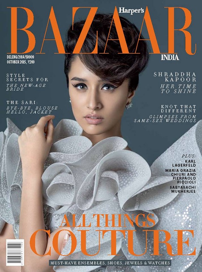 Shraddha Kapoor on Harper's Bazaar India Magazine Cover