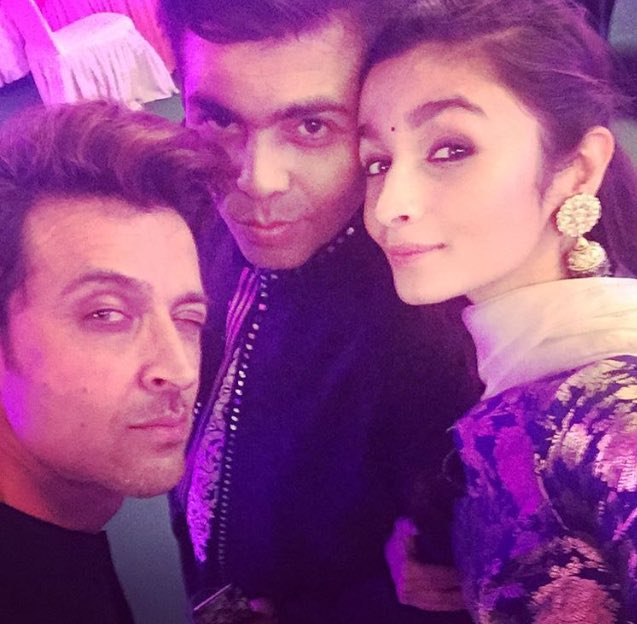 Hrithik, Alia, Karan at Bachchan Diwali bash