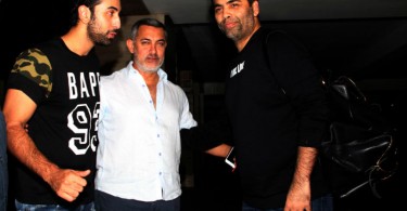 Ranbir Kapoor, Karan Johar spotted at Aamir Khan’s Residence