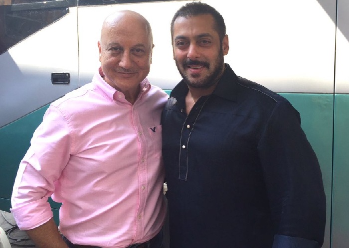 Salman Khan with Anupam Kher