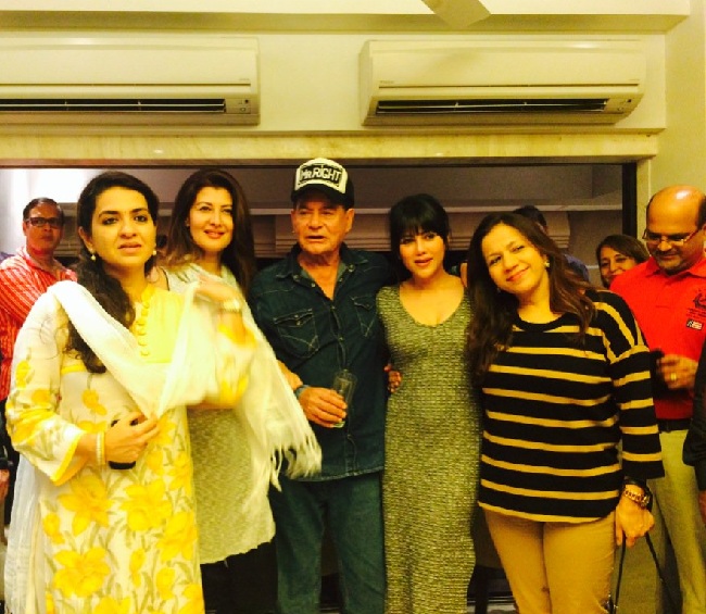 Sangeeta Bijlani with Salim Khan