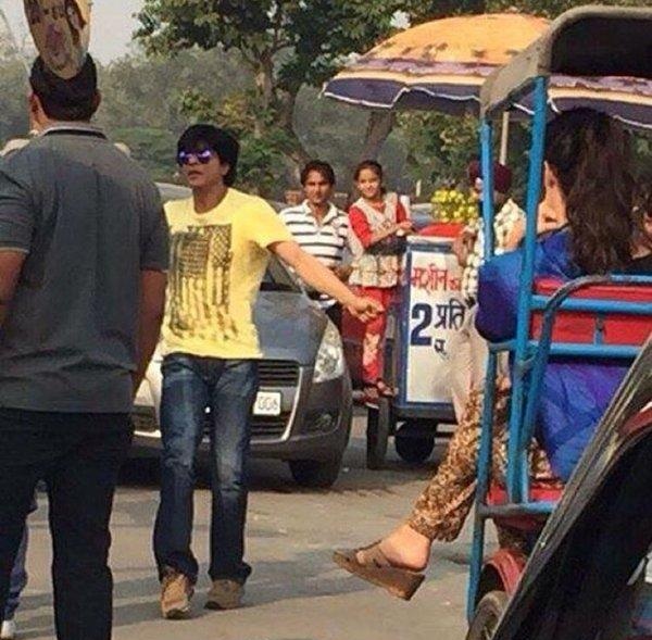 Shahrukh Khan in Delhi for Fan shoot