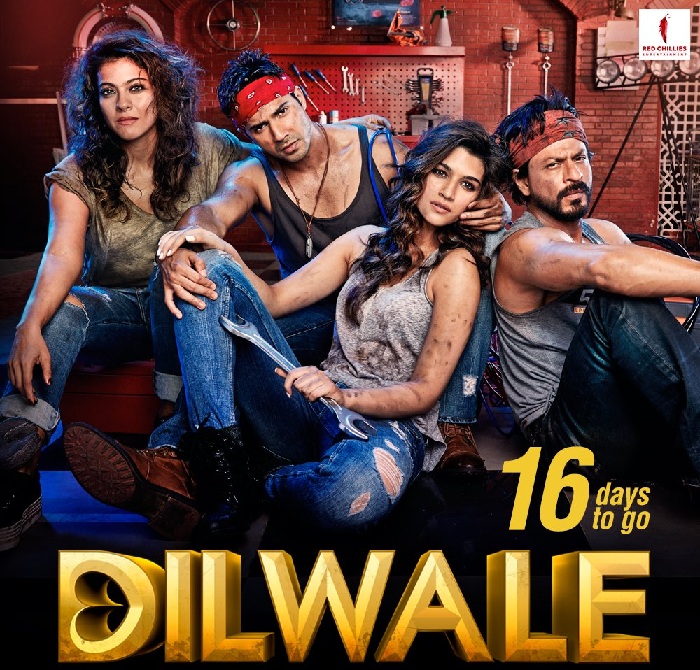 Dilwale New Poster - SRK, Kajol, Kriti Sanon, Varun Dhawan