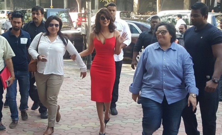 Red Hot Priyanka Chopra on her way to Jai Gangaajal Trailer launch
