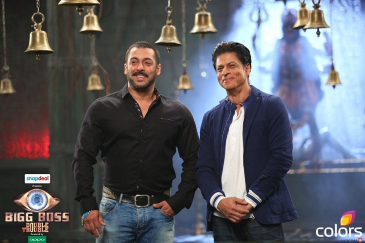 Shah Rukh Khan with Salman Khan at Mehboob Studio