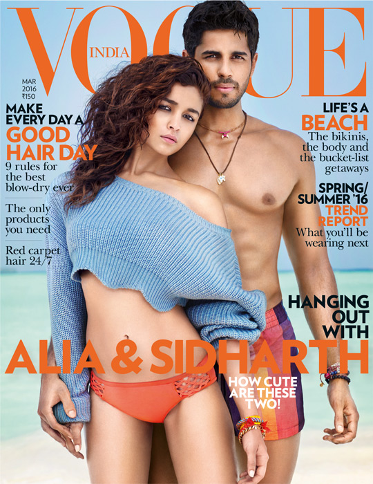 Alia Bhatt, Sidharth Malhotra on Vogue India Magazine Cover