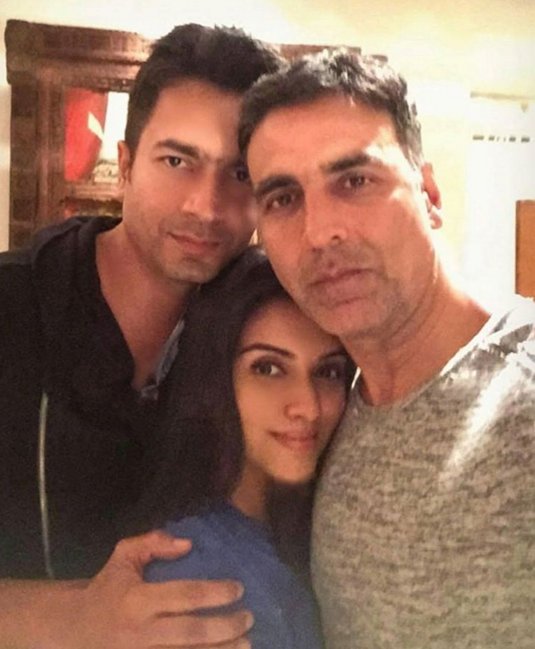 Asin Selfie with her husband Rahul Sharma and Akshay Kumar