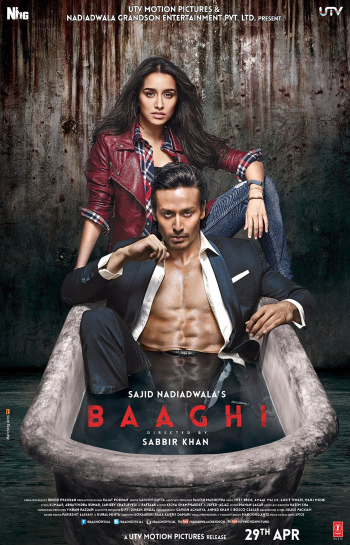 Baaghi New Poster - Tiger Shroff, Shraddha Kapoor