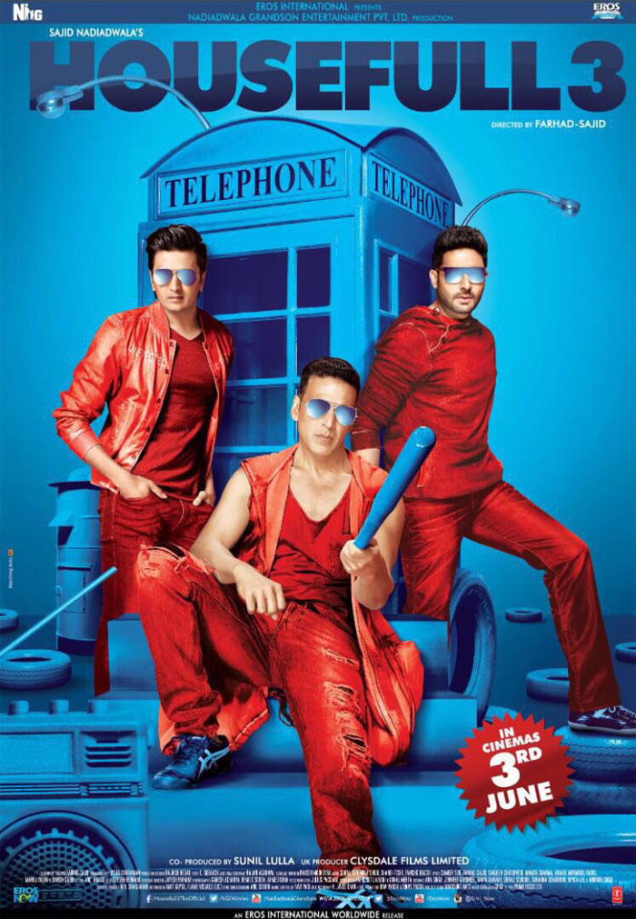 Housefull 3 Poster - Akshay, Abhishek, Riteish