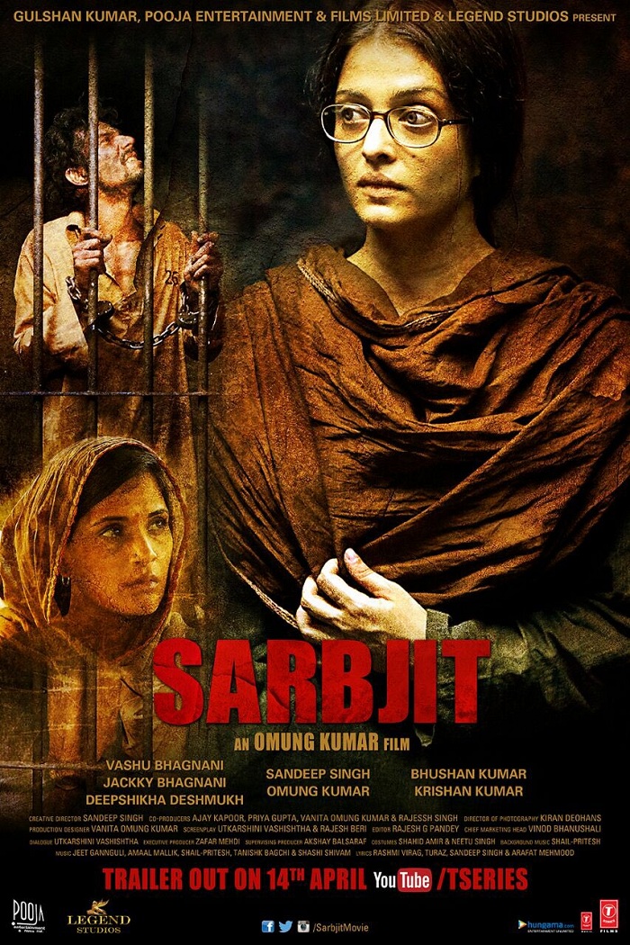 Sarbjit Poster - Aishwarya, Randeep and Richa