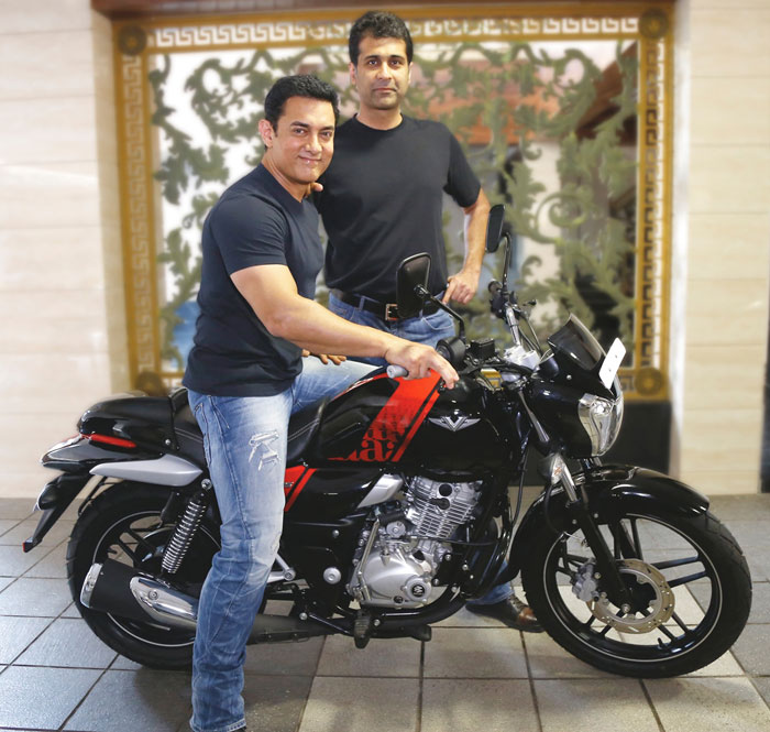 Aamir Khan buys his new bike Bajaj V