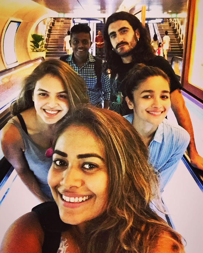 Alia Bhatt Poses with her team in Singapore for Gauri Shinde's next