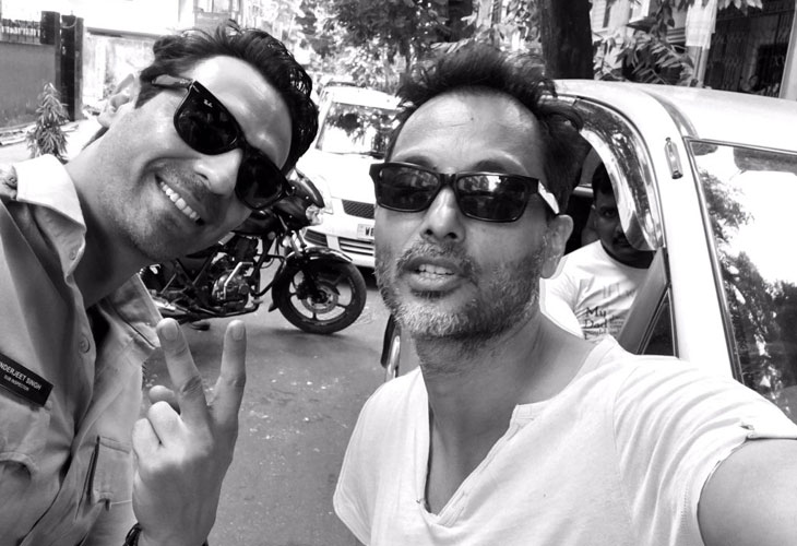 Arjun Rampal with Sujoy Ghosh after wrapped up Kahaani 2