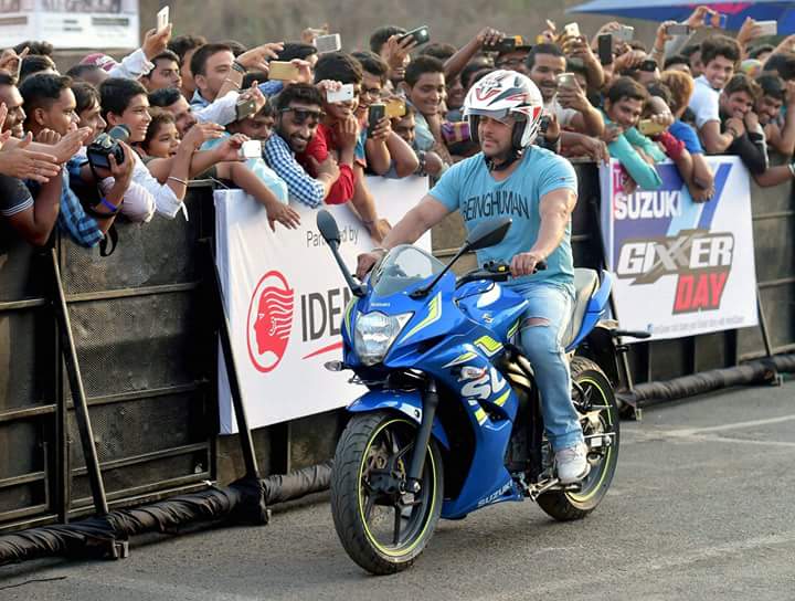 Fans Go Crazy as Salman Khan Rides a Bike at an Event