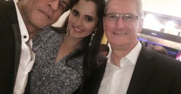 SRK, Sania Mirza with Tim Cook