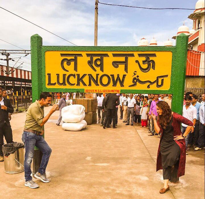 Akshay Kumar shooting with Huma Qureshi at Lucknow station for Jolly LLB 2