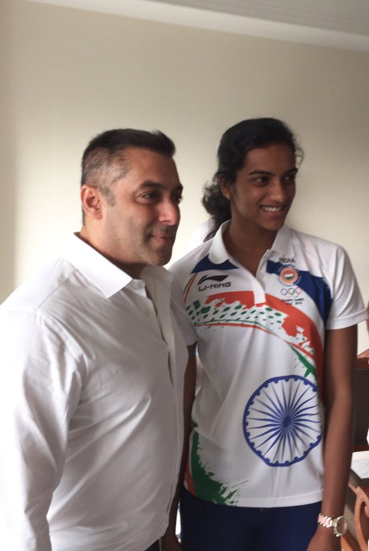 Salman with PV Sindhu