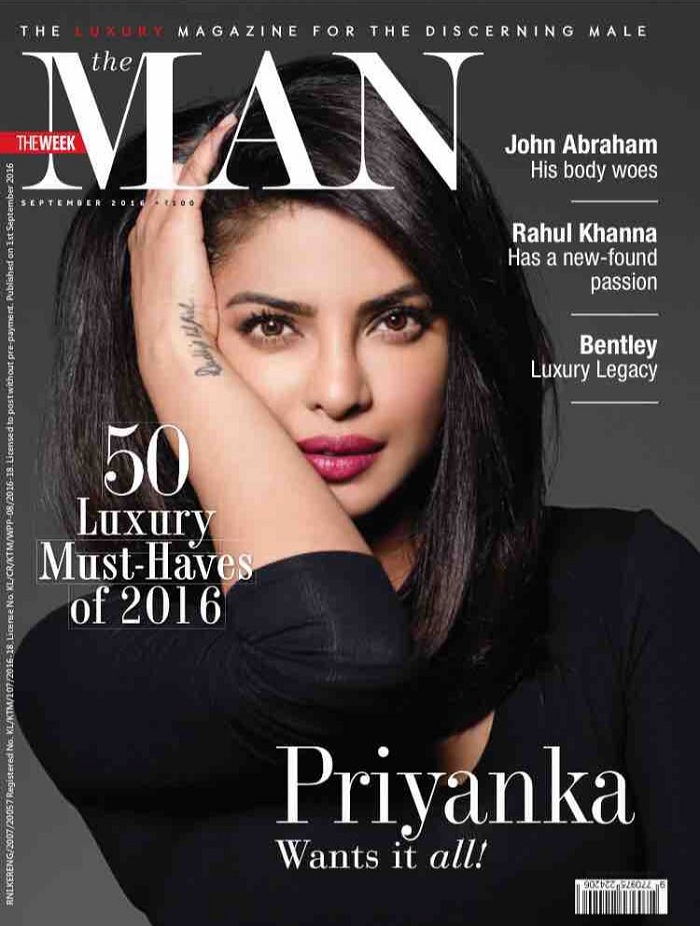 Priyanka Chopra on The Man Magazine Cover