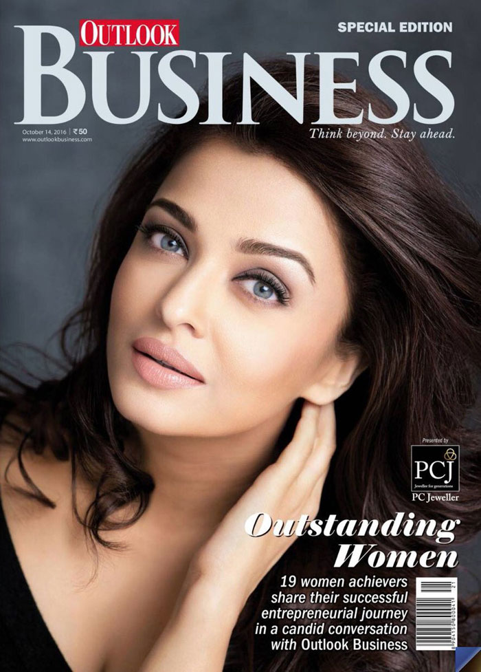 Aishwarya Rai on Outlook Business Magazine Cover
