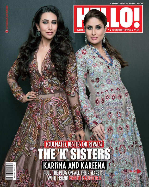 Kareena and Karisma Kapoor on Hello Magazine Cover