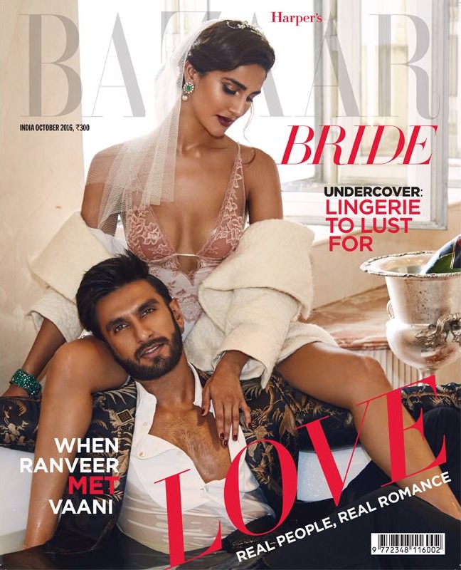 Ranveer Singh, Vaani Kapoor on Harpers Bazaar Bride India Magazine Cover
