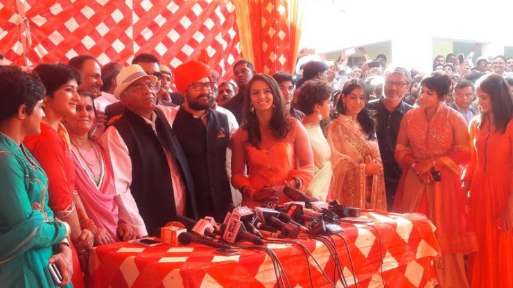 Aamir Khan with media at Geeta Phogat’s wedding