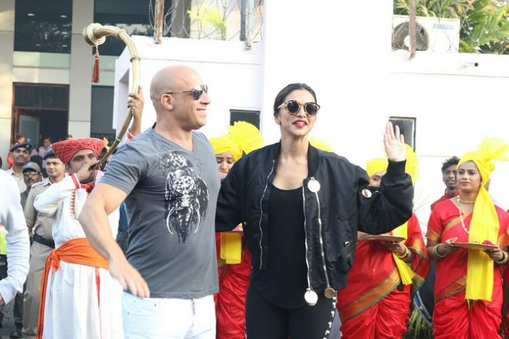 Deepika Padukone, Vin Diesel arrive in India