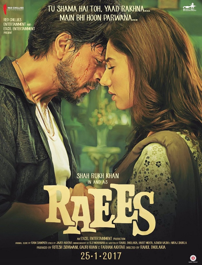 Raees Poster - Shahrukh Khan, Mahira Khan