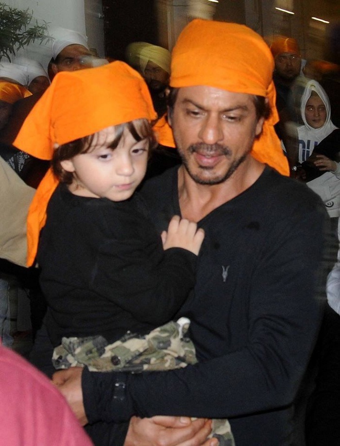 Shahrukh Khan with AbRam at Golden Temple