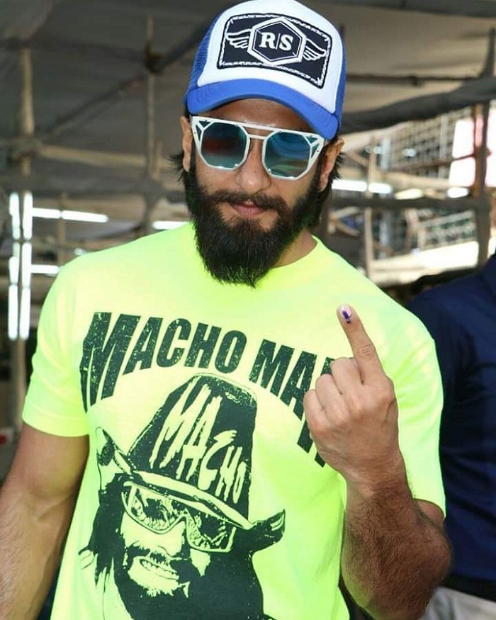 Ranveer Singh has voted in Mumbai