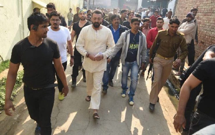 Sanjay Dutt on sets of Bhoomi