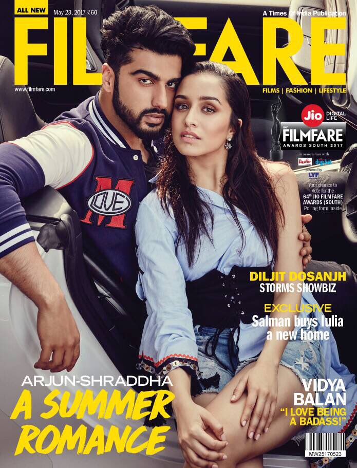 Arjun, Shraddha Kapoor on Filmfare Cover