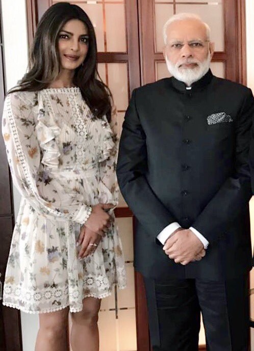 Priyanka Chopra with Narendra Modi