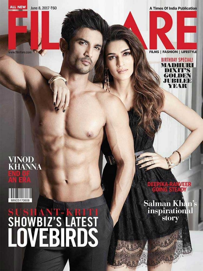 Sushant Singh Rajput, Kriti Sanon on Filmfare Cover