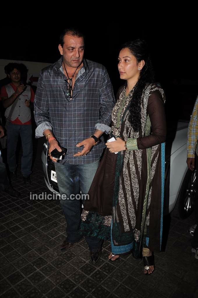 Sanjay Dutt (Kancha in Agneepath) with wife Manyata