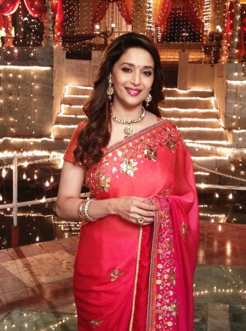 Madhuri Dixit on the sets of Life OK