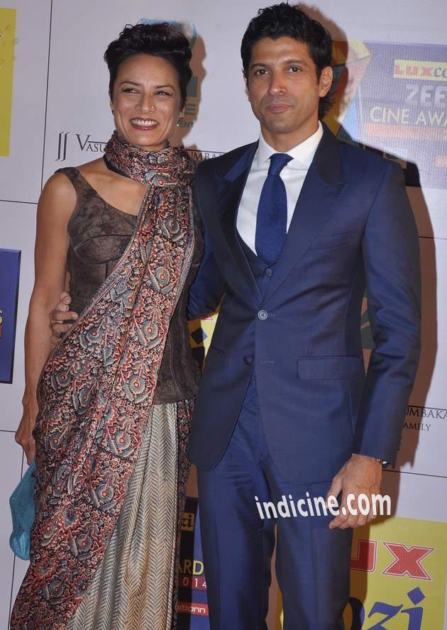 Farhan Akhtar with wife Adhuna Akhtar