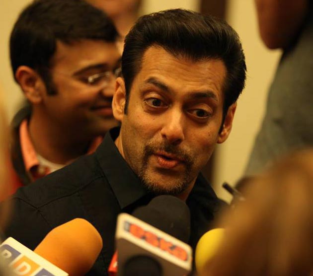Salman Khan answers to media's questions in Poland