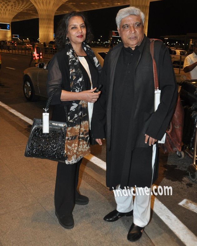 Shabana Azmi with husband Javed Akhtar