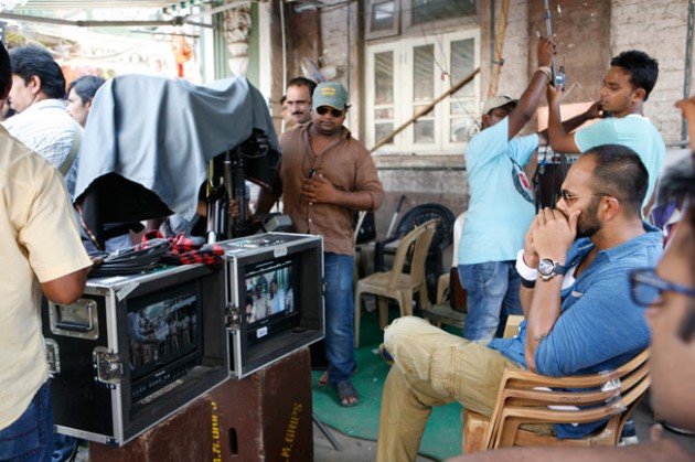Singham 2 director Rohit Shetty during the shooting