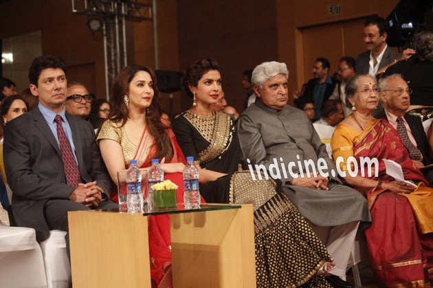 Sriram Madhav Nene, Madhuri Dixit, Priyanka Chopra and Javed Akhtar