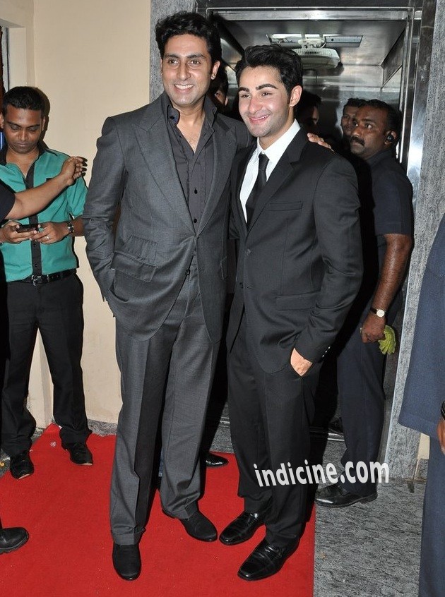 Abhishek Bachchan, Armaan Jain at Lekar Hum Deewana Dil premiere