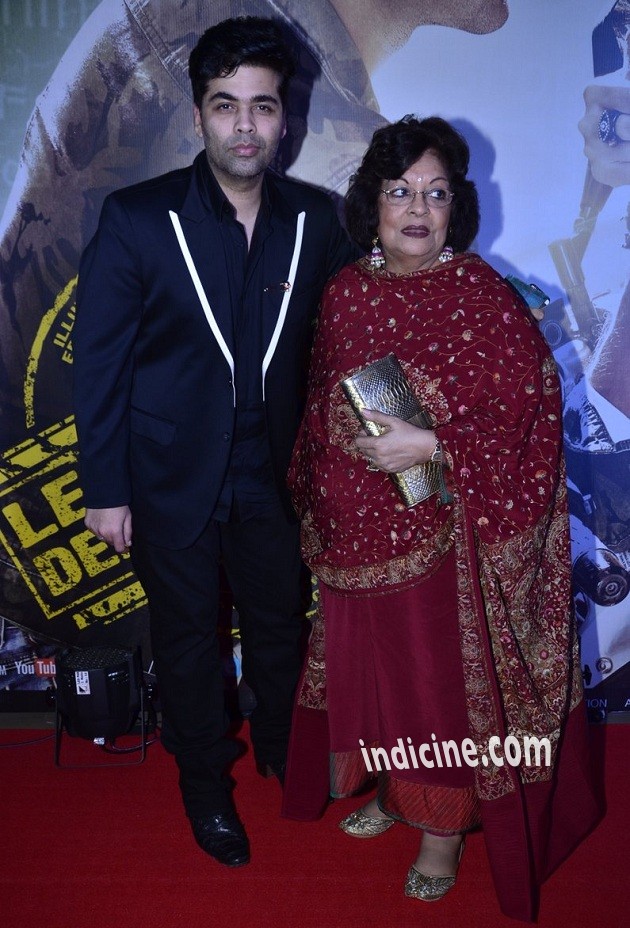 Karan Johar with mother Hiroo Johar