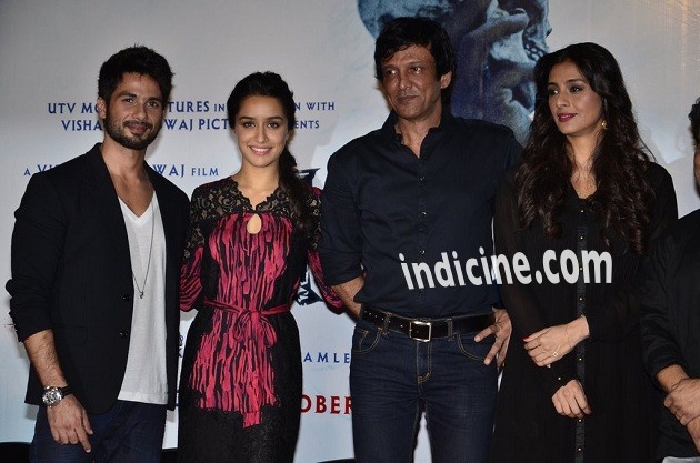 Shahid Kapoor, Shraddha Kapoor, Kay Kay Menon and Tabu at Haider trailer launch