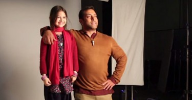 Harshaali Malhotra and Salman Khan