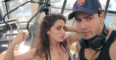 Varun Dhawan, Nargis Fakhri on the sets of Dishoom in Abu Dhabi