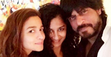 Alia Bhatt with Shah Rukh Khan and Gauri Shinde