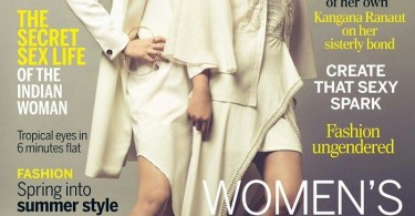 Kangna Ranaut with sister Rangoli on Femina Magazine Cover