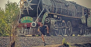 Salman Khan outrunning a train for his wrestler film Sultan