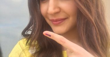 Anushka Sharma after casting vote